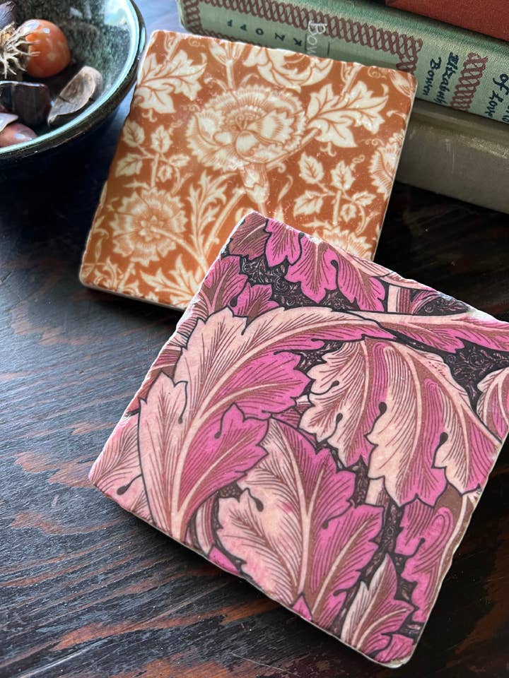 Autumn Bounty Stone Coasters - Set of 4