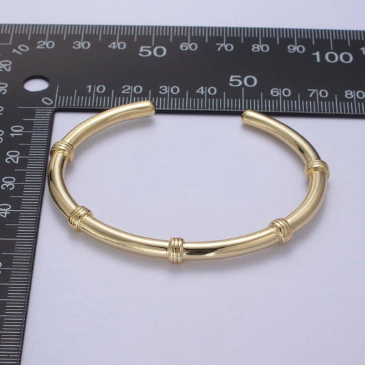 24K Gold Filled Knot Bangle Bracelet