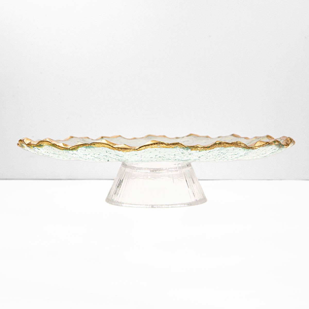 Triomphe Cake Stand Clear/Gold 10.6x2.5x10.6