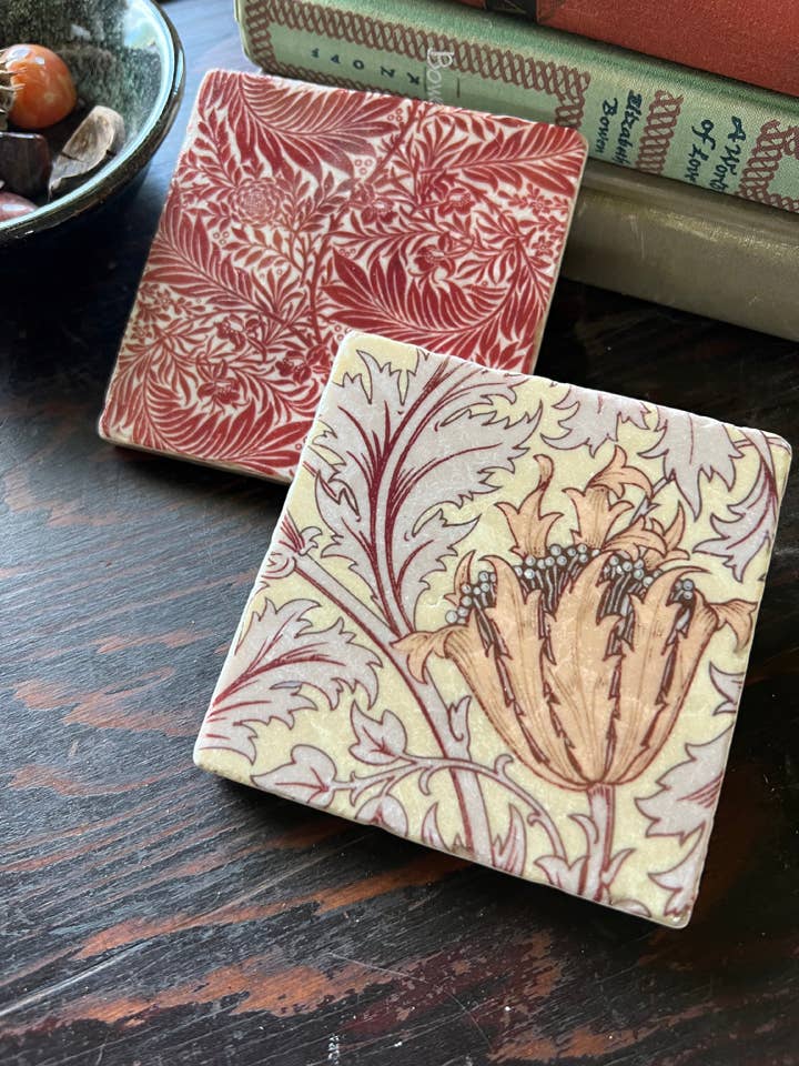 Autumn Bounty Stone Coasters - Set of 4