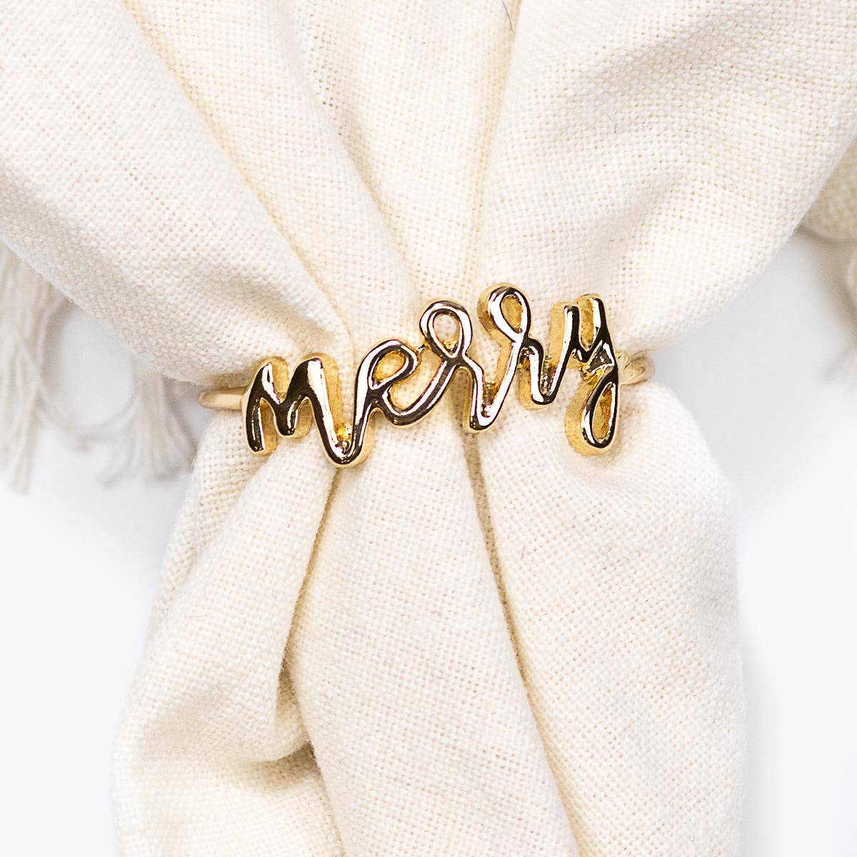 Merry Napkin Ring | Gold - 2"