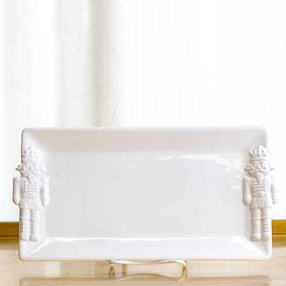 Royal Nutcracker Embossed Rectangle Ceramic Platter