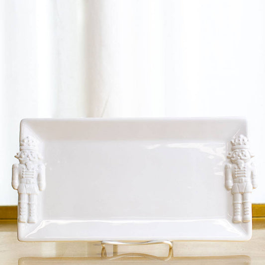 Royal Nutcracker Embossed Rectangle Ceramic Platter