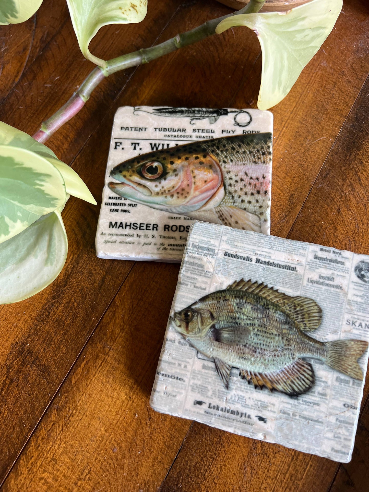 Fisherman Stone Coasters - Set of 4