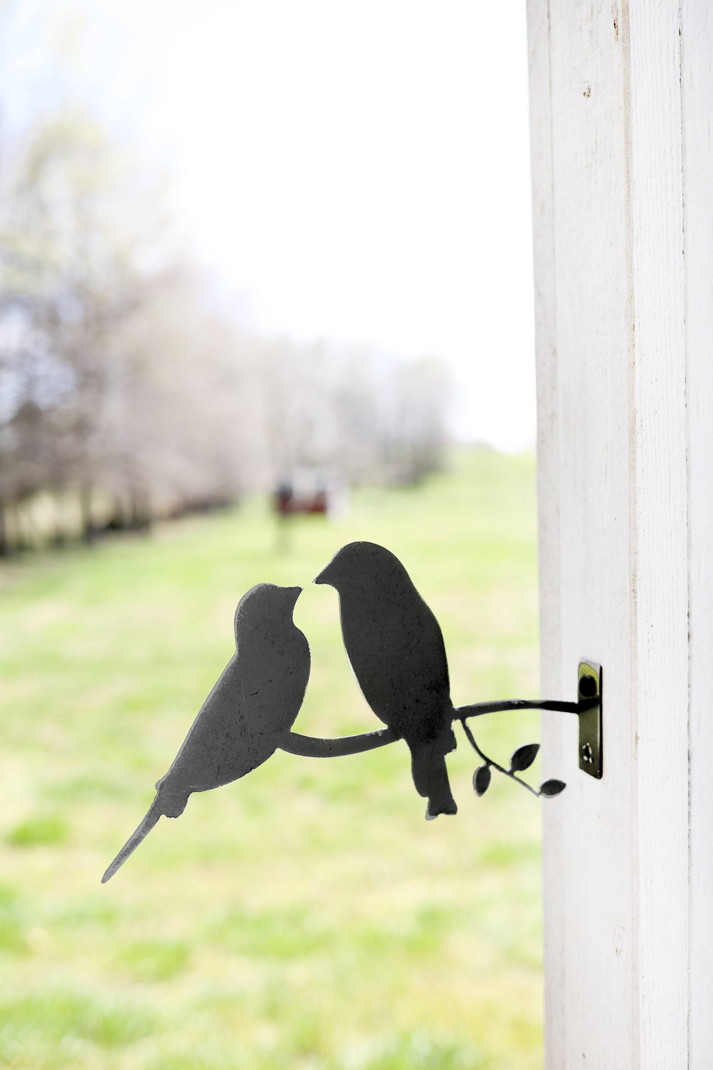 Metal Love Birds Post Decoration