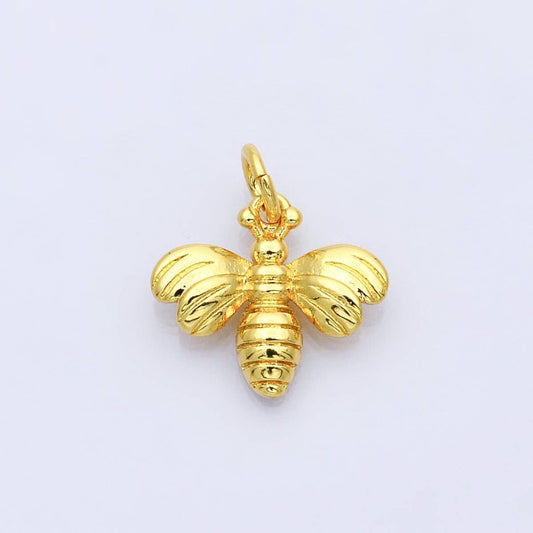 14K Gold Filled Minimalist Bee Insect Charm | D201