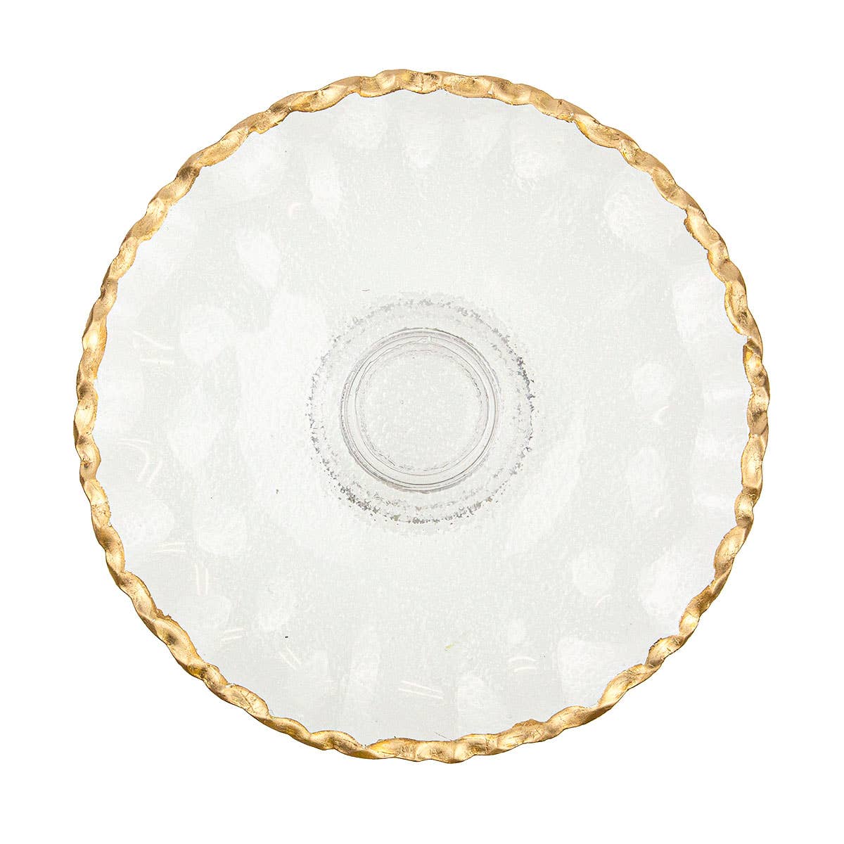 Triomphe Cake Stand   Clear/Gold   10.6x2.5x10.6