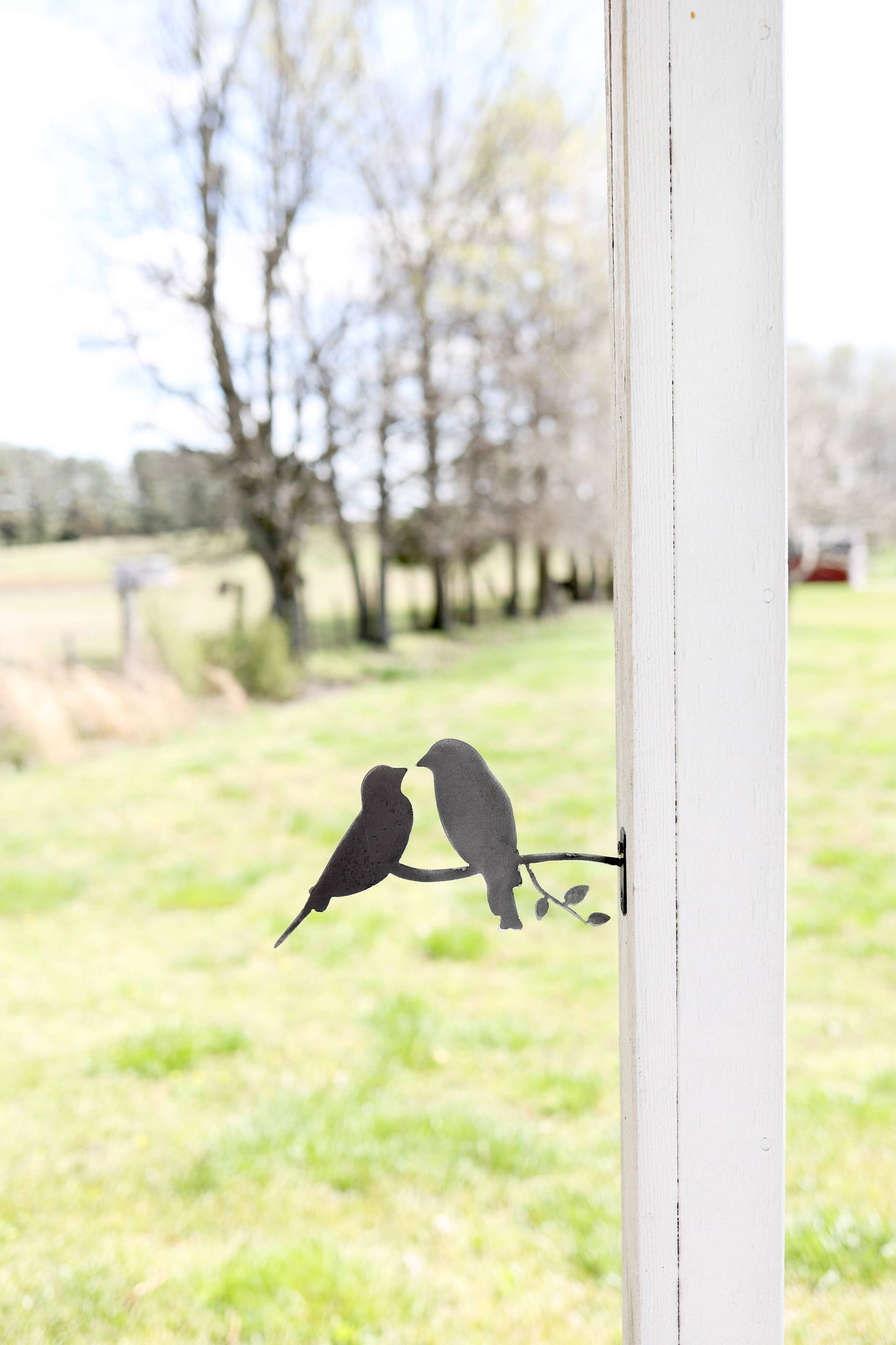 Metal Love Birds Post Decoration