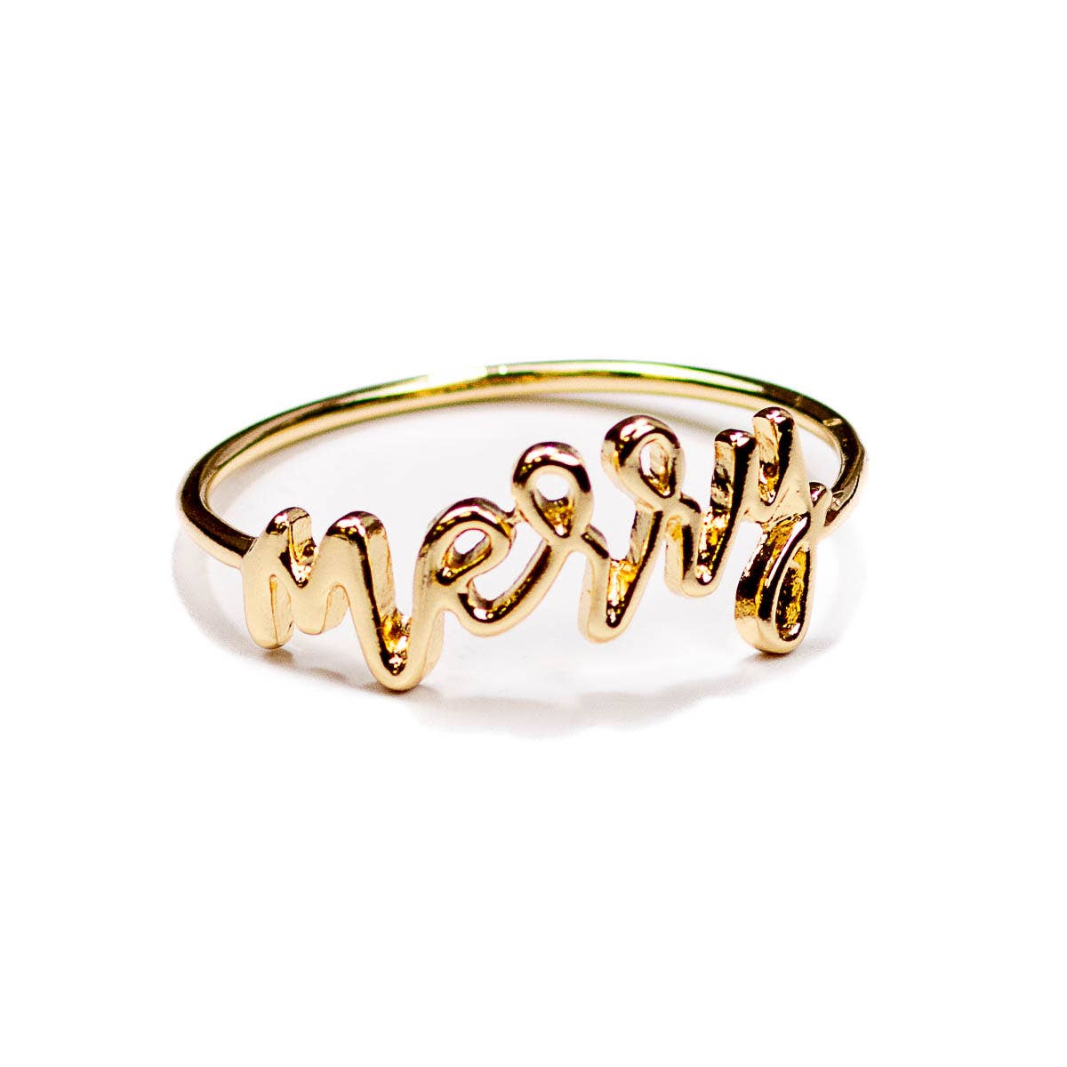 Merry Napkin Ring | Gold - 2"
