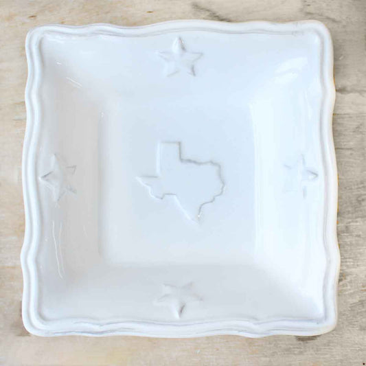 Texas Tidbit Dish   White   4.5x1.5x4.5