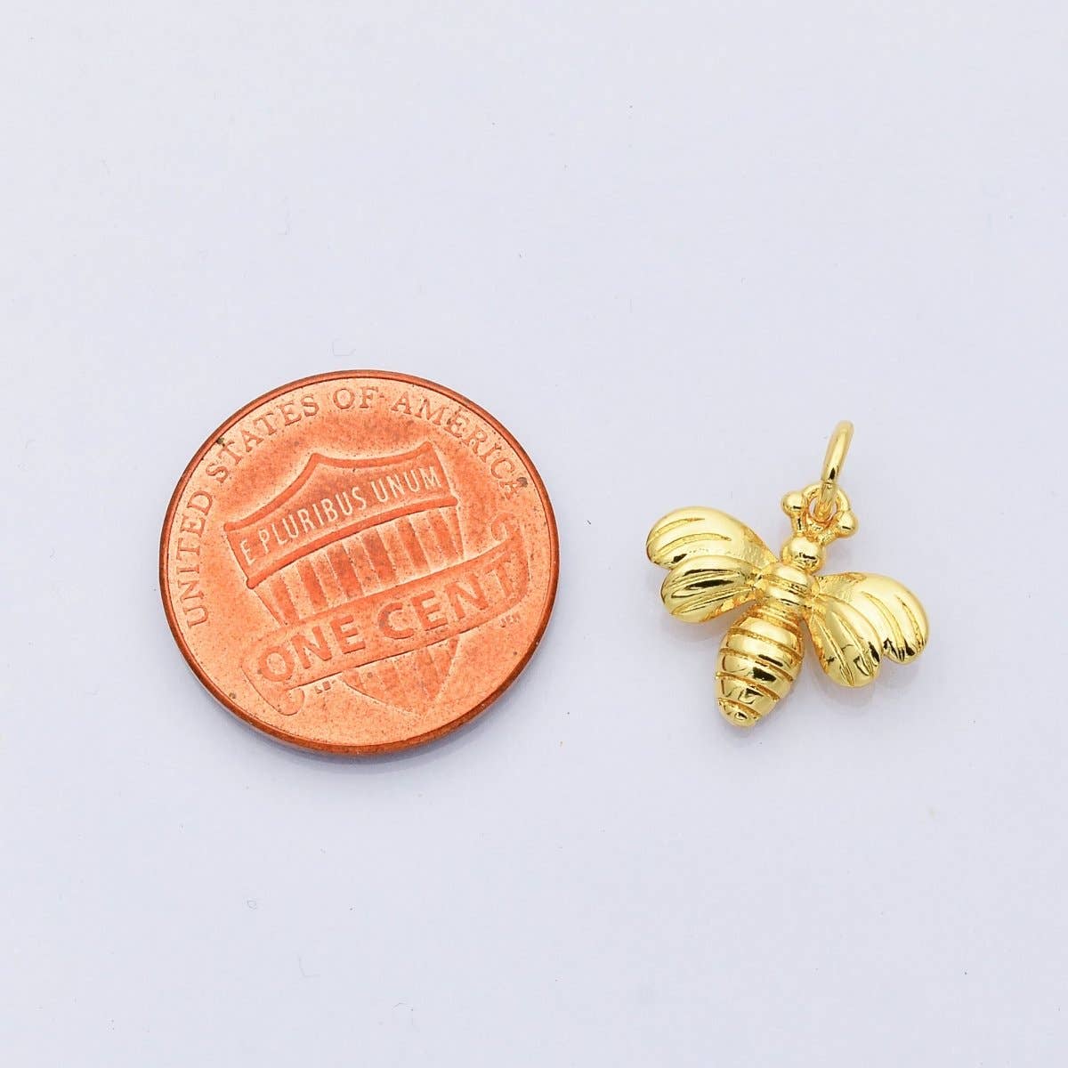 14K Gold Filled Minimalist Bee Insect Charm | D201