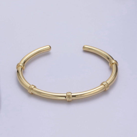 24K Gold Filled Knot Bangle Bracelet