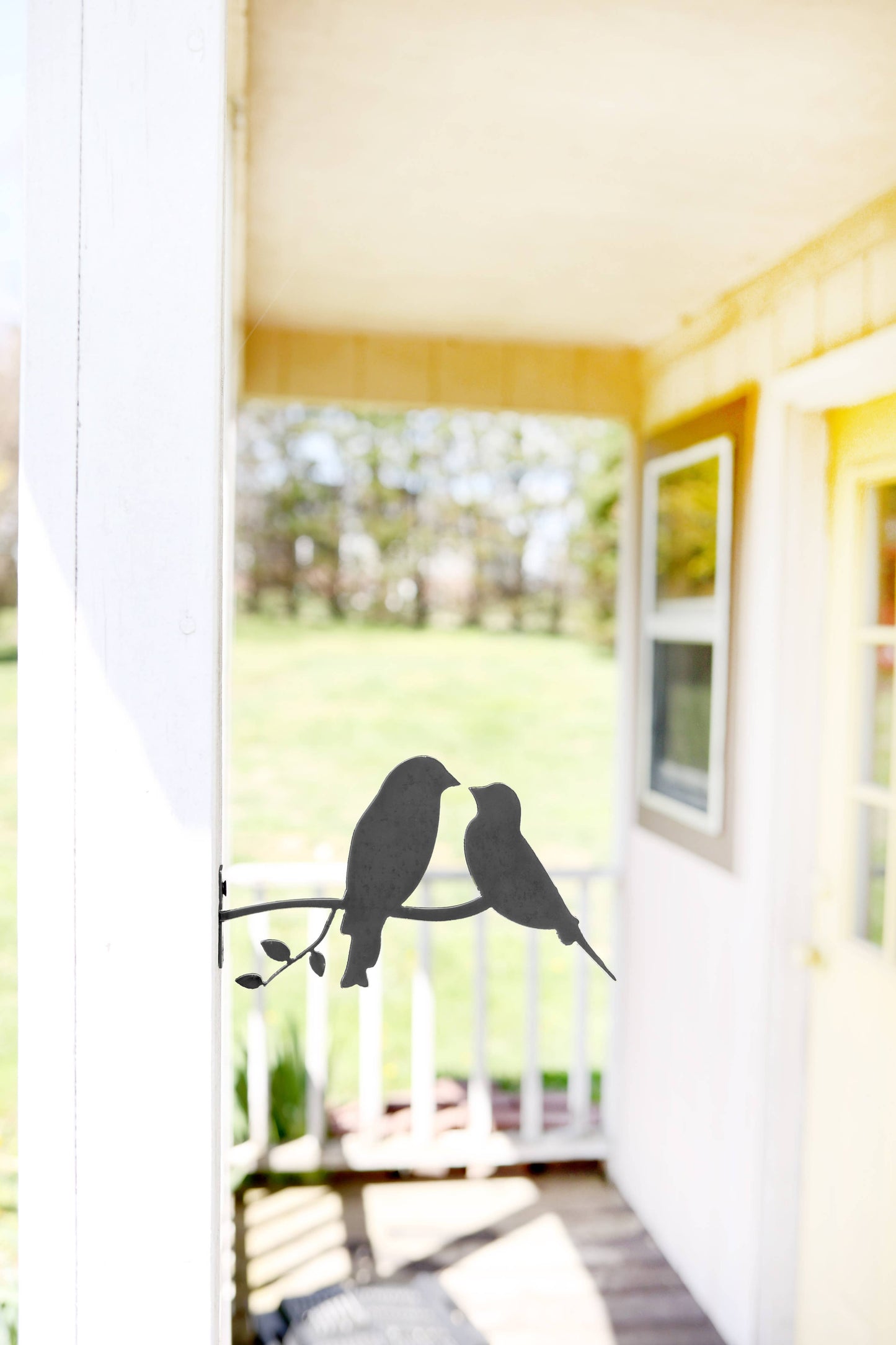 Metal Love Birds Post Decoration