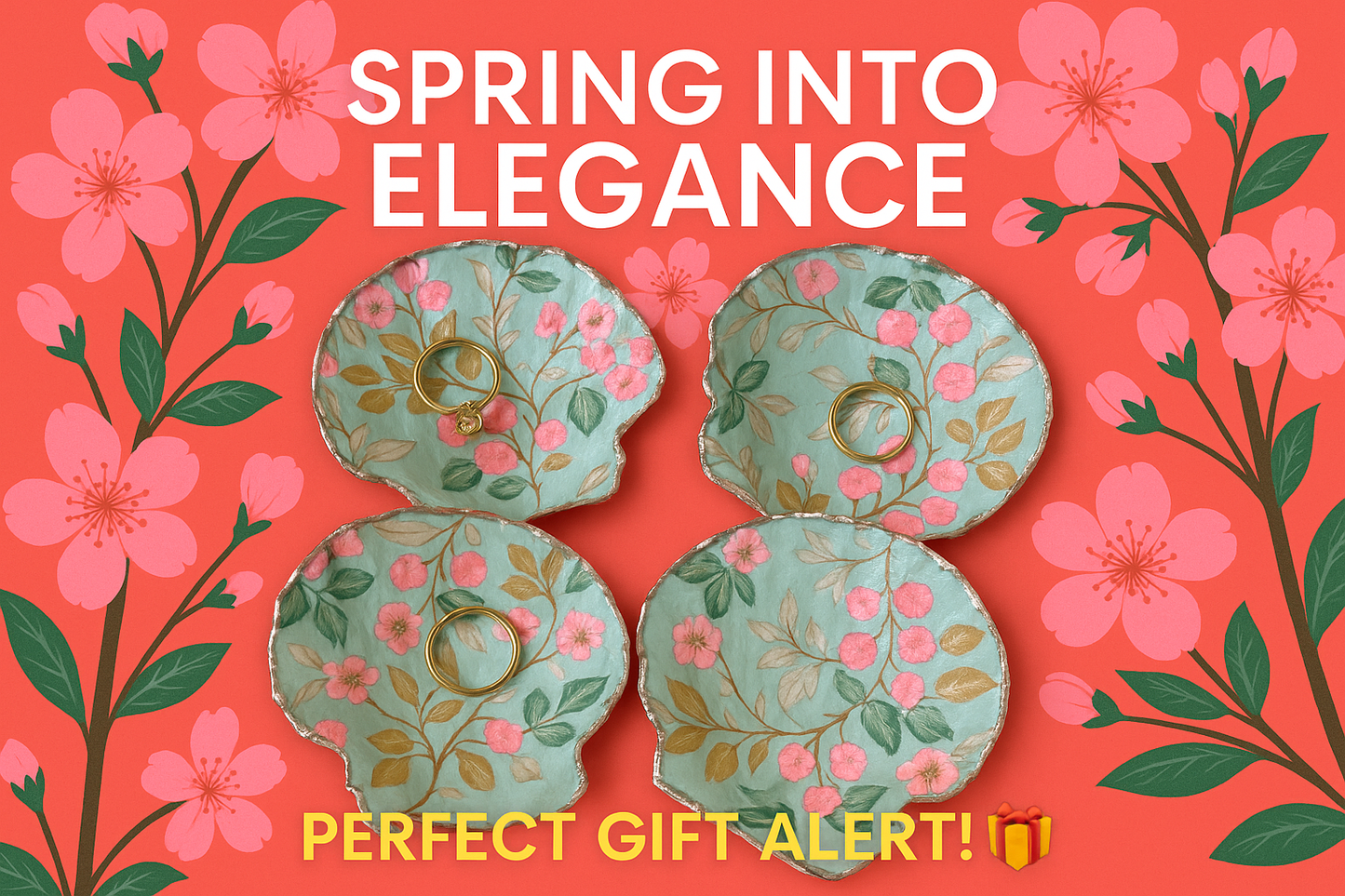 Instagram-Optimized Cherry Blossom Spring Ring Dishes Banner